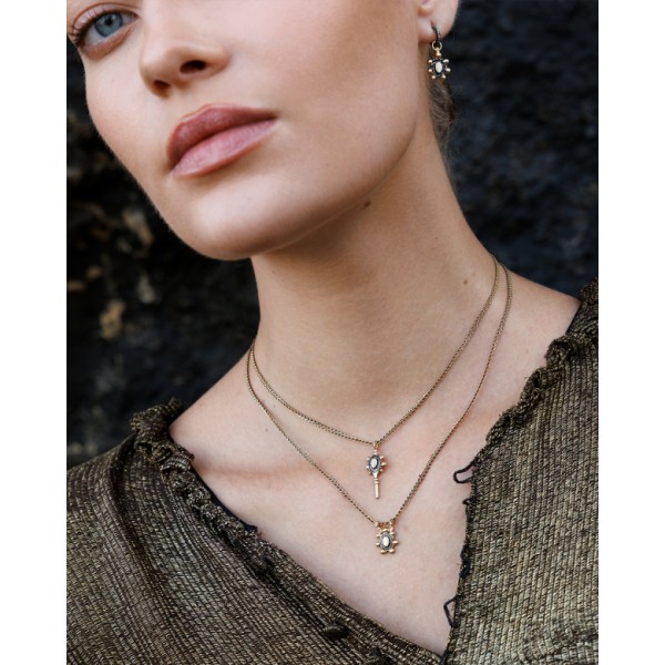 Marie Laure Chamorel auksuoto sidabro kaklo papuošalas 